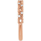 Sculptural Heart Anniversary Band