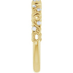 Sculptural Heart Anniversary Band