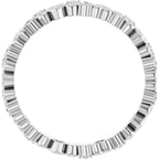 Sculptural Heart Eternity Band