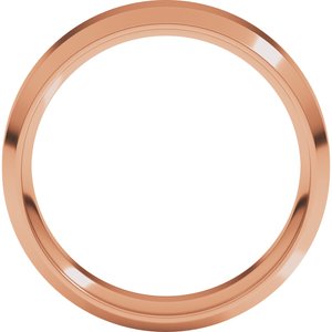 Beveled-Edge Comfort-Fit Flat Band