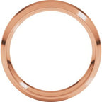 Beveled-Edge Comfort-Fit Flat Band