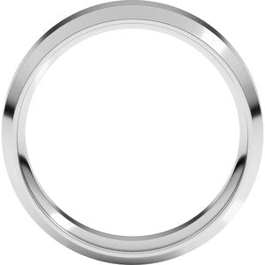 Beveled-Edge Comfort-Fit Flat Band