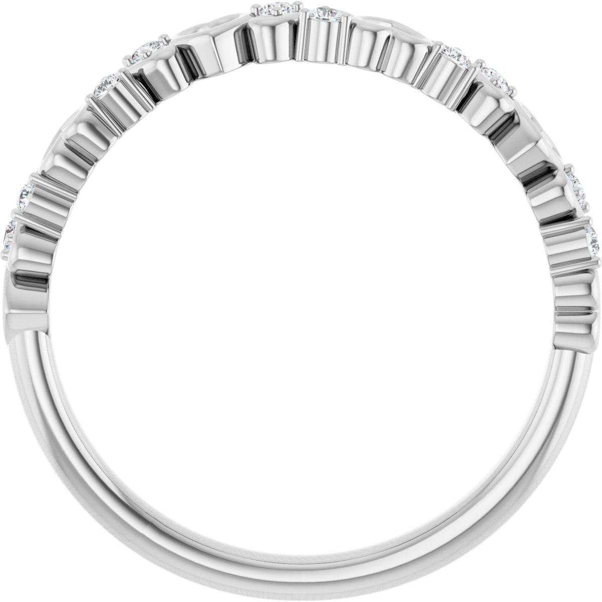 Sculptural Heart Anniversary Band