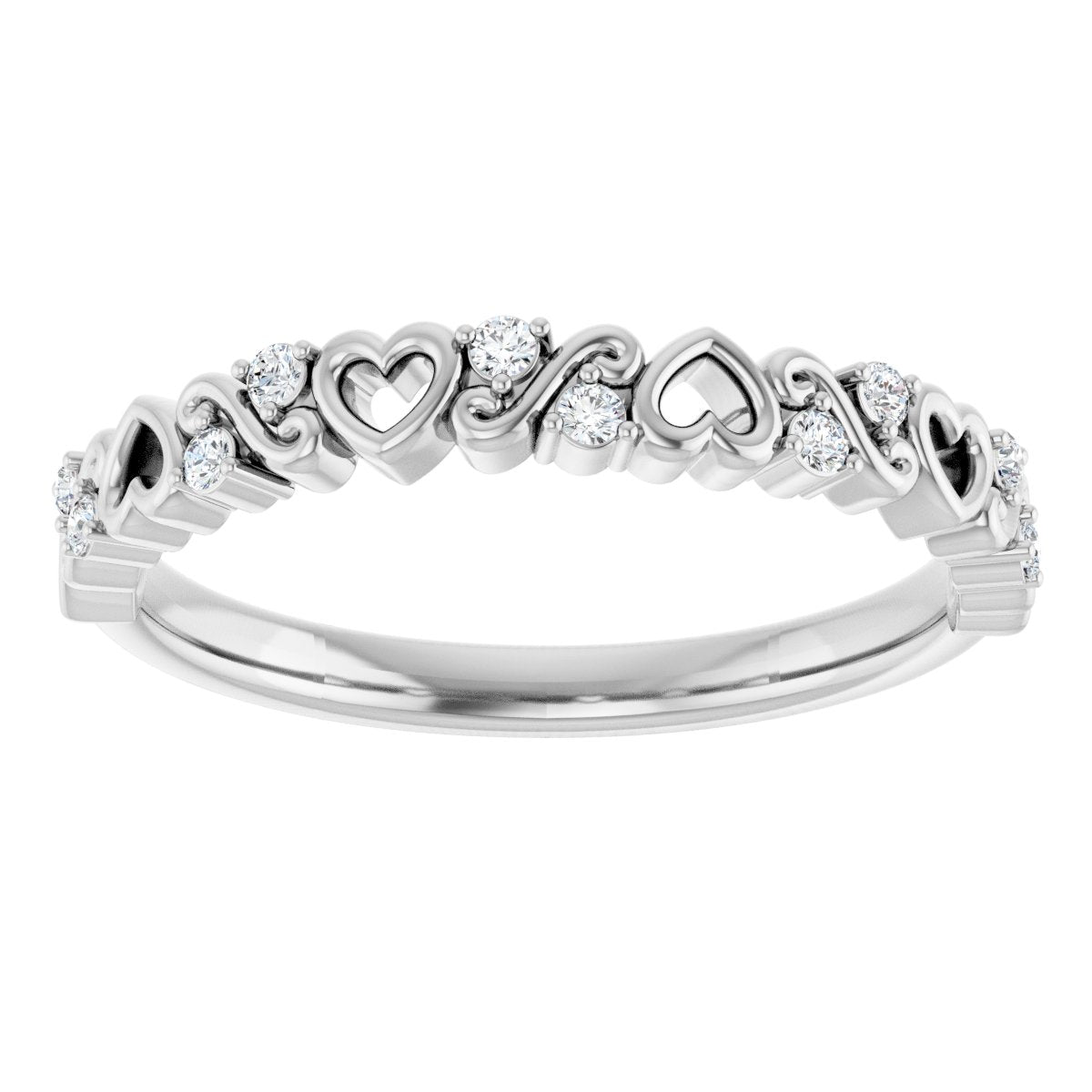Sculptural Heart Anniversary Band
