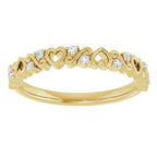 Sculptural Heart Anniversary Band