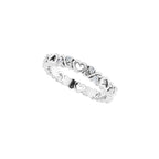 Sculptural Heart Eternity Band
