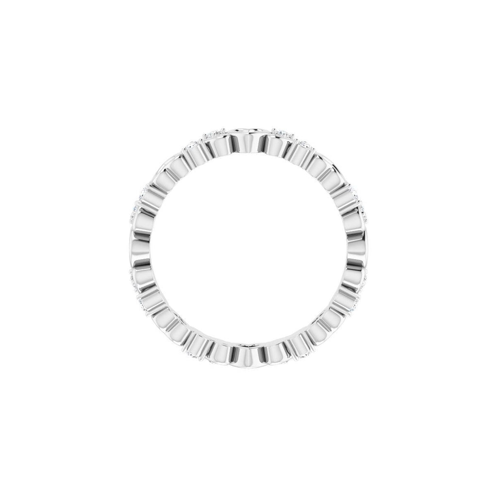 Sculptural Heart Eternity Band