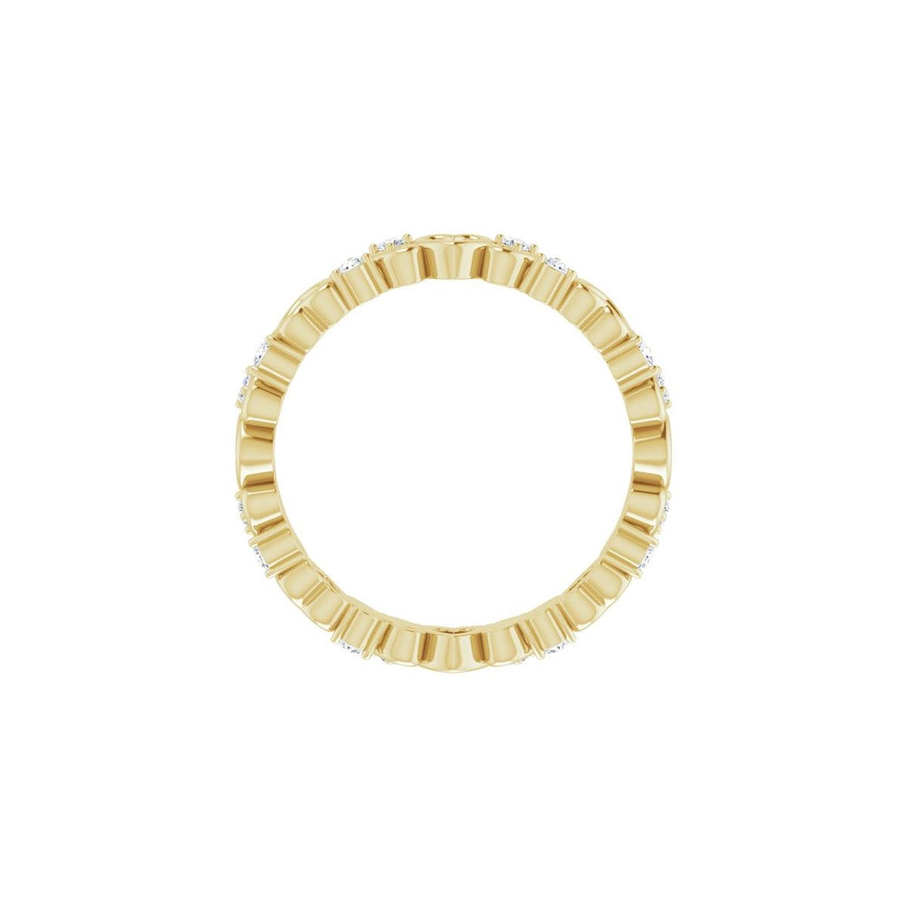 Sculptural Heart Eternity Band