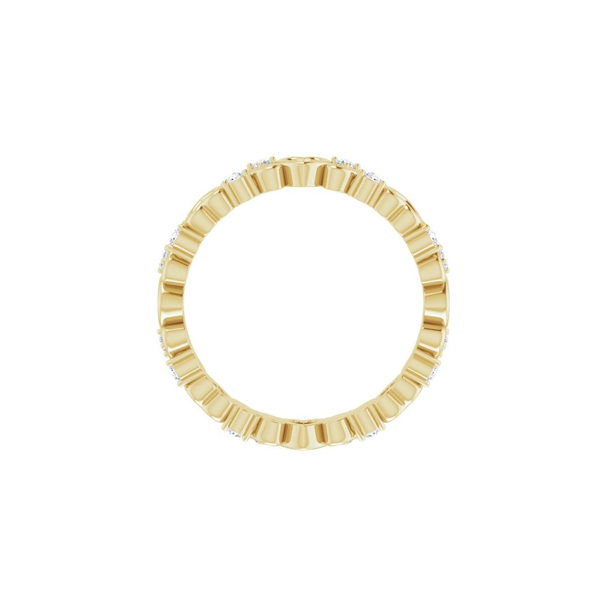 Sculptural Heart Eternity Band