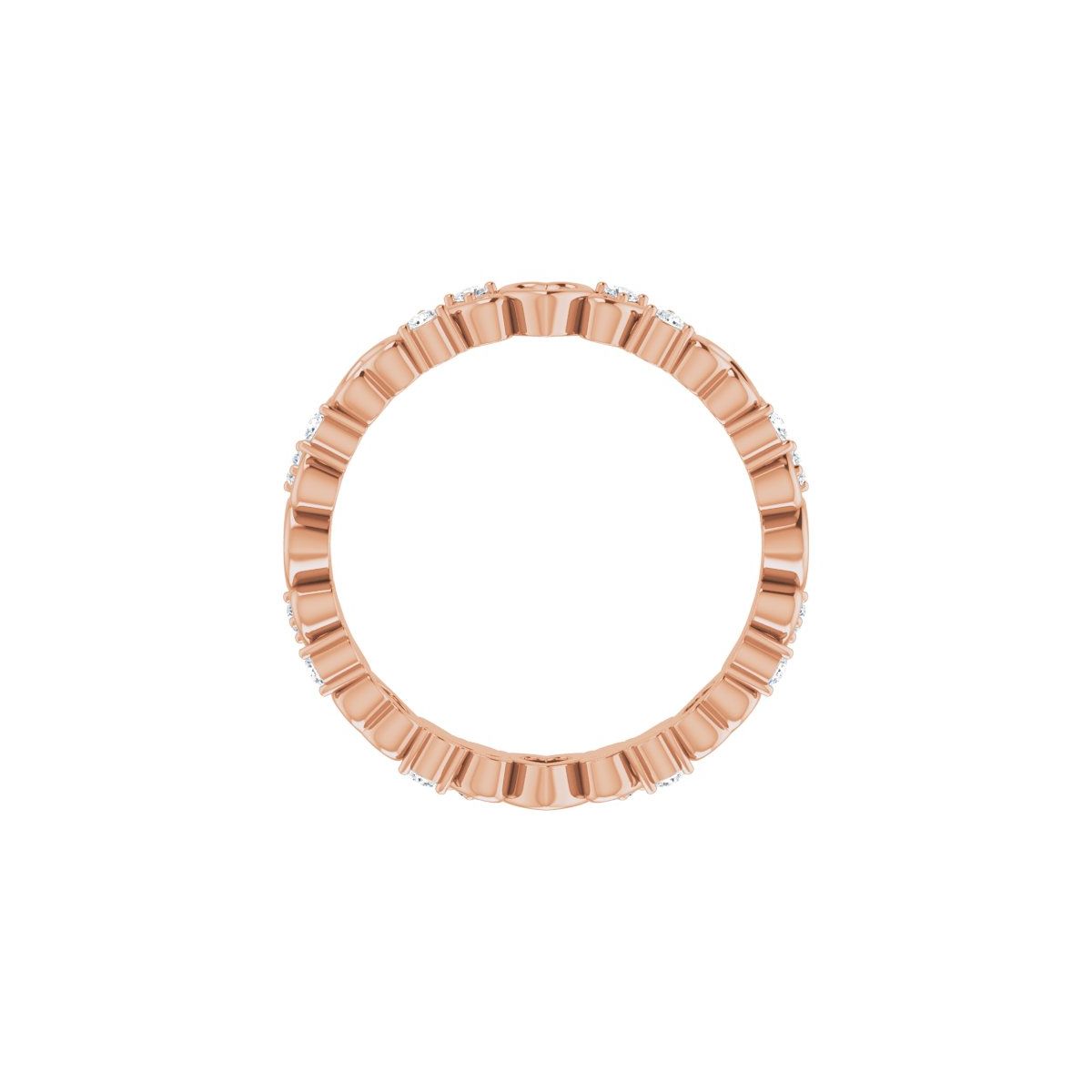 Sculptural Heart Eternity Band