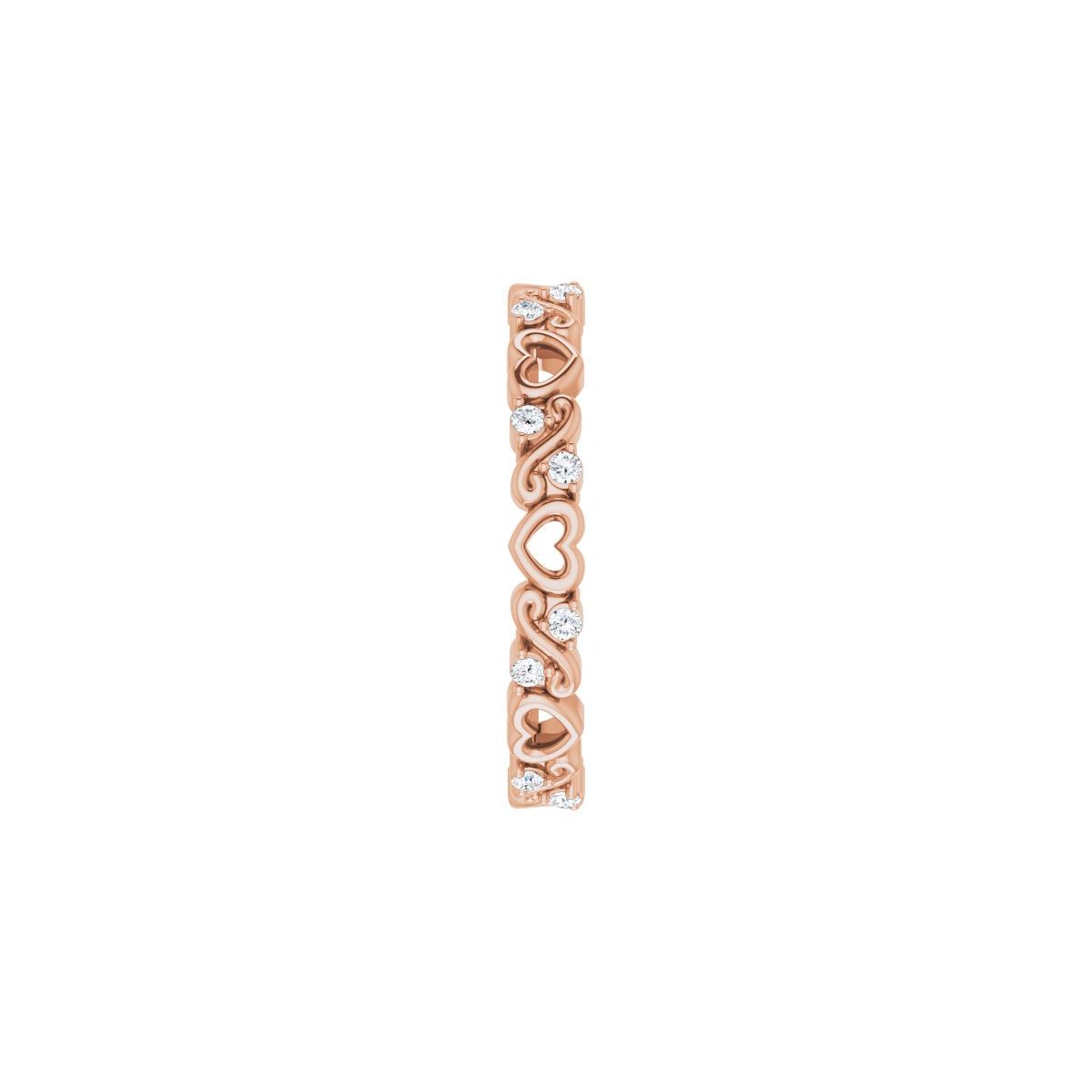 Sculptural Heart Eternity Band