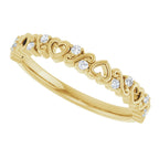Sculptural Heart Anniversary Band