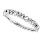 Sculptural Heart Anniversary Band