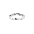 Sculptural Heart Eternity Band