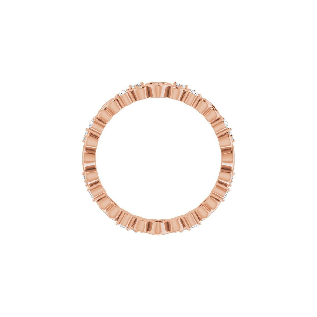 Sculptural Heart Eternity Band