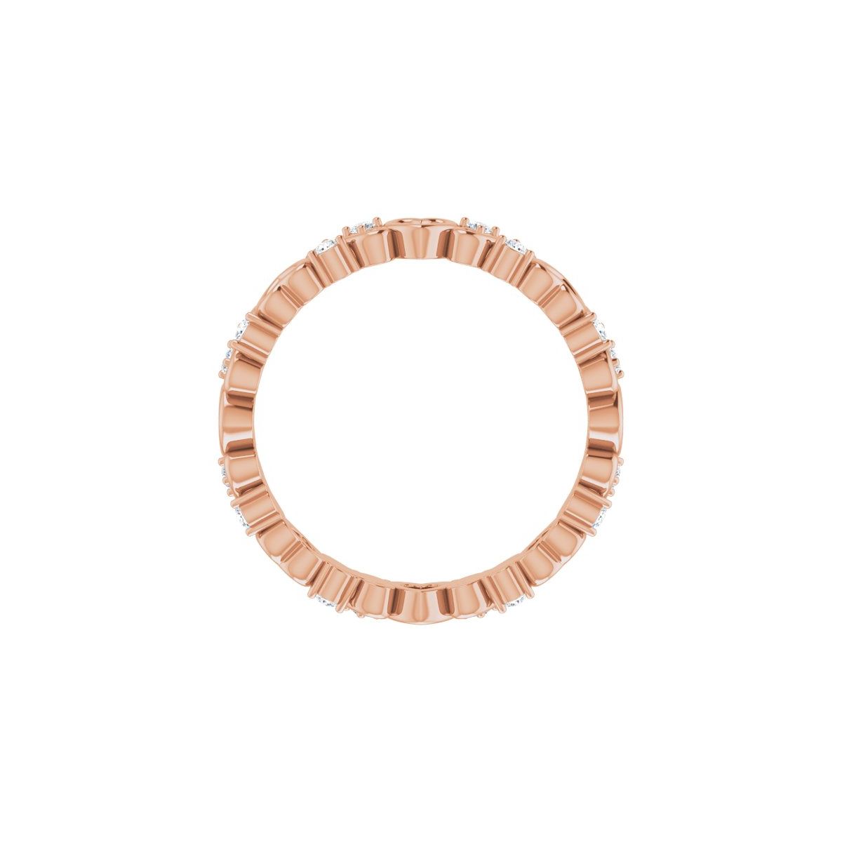 Sculptural Heart Eternity Band