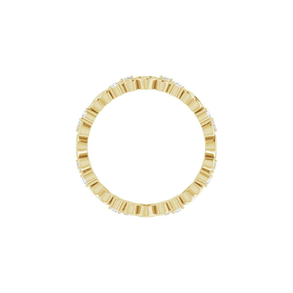 Sculptural Heart Eternity Band