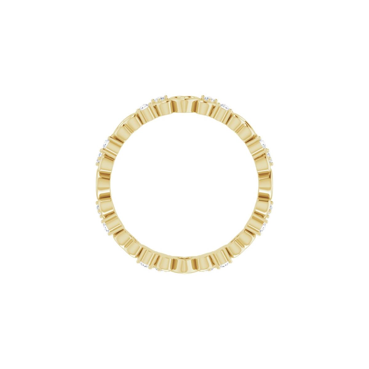 Sculptural Heart Eternity Band