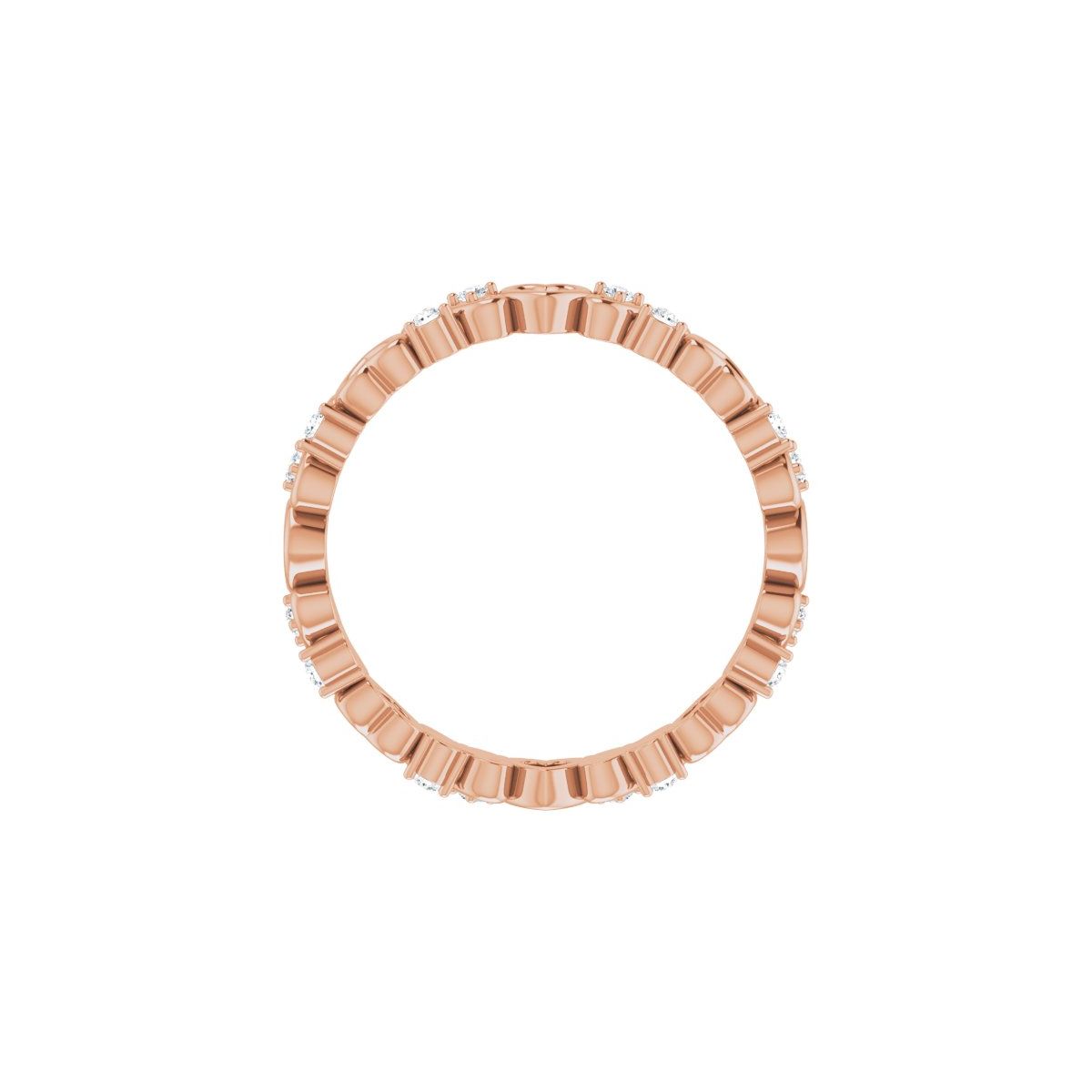 Sculptural Heart Eternity Band
