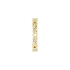 Sculptural Heart Eternity Band