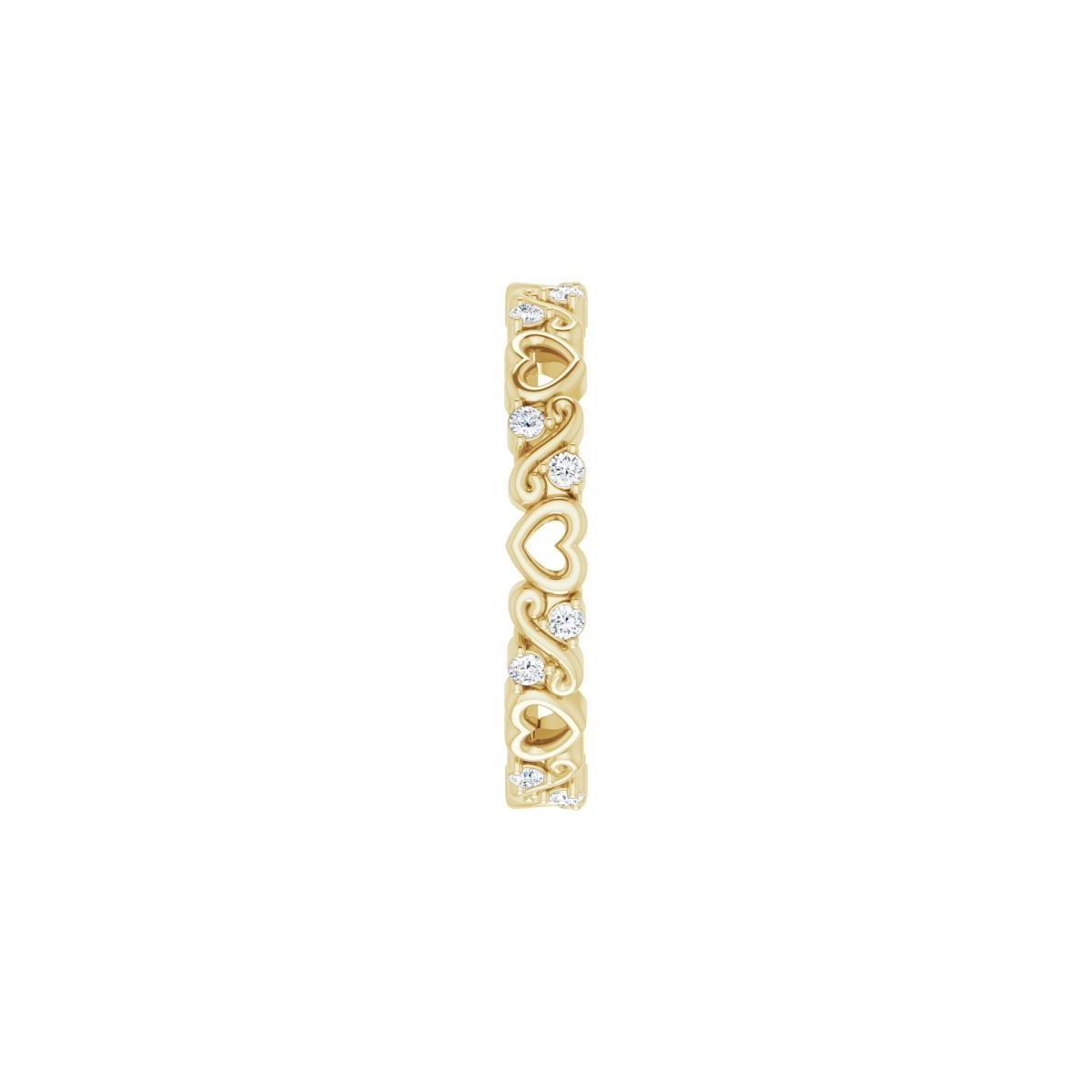 Sculptural Heart Eternity Band