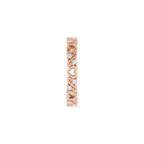 Sculptural Heart Eternity Band