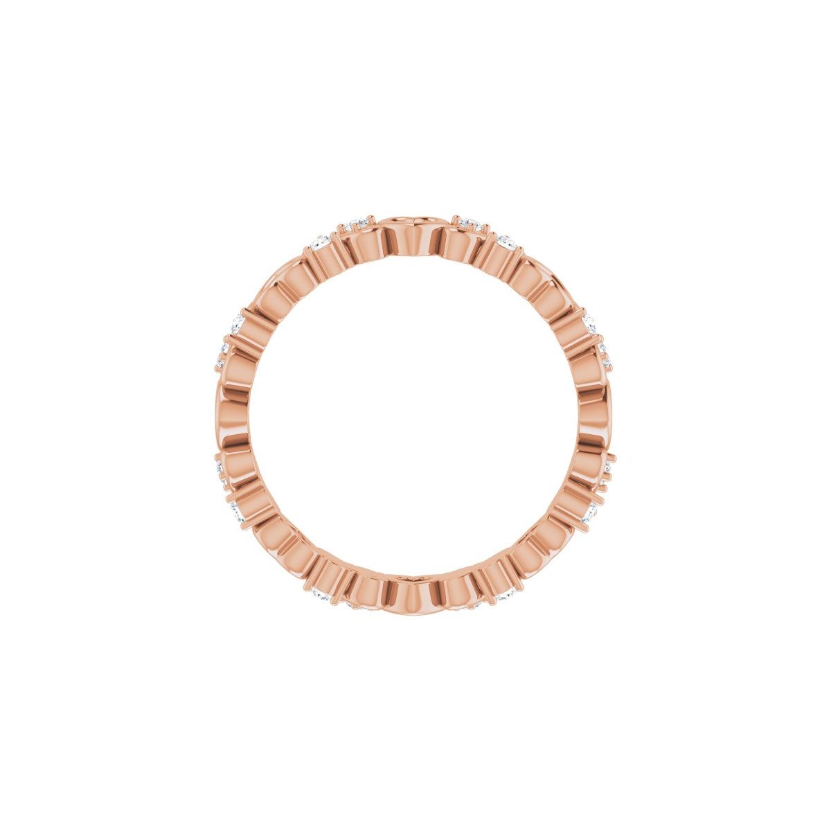 Sculptural Heart Eternity Band