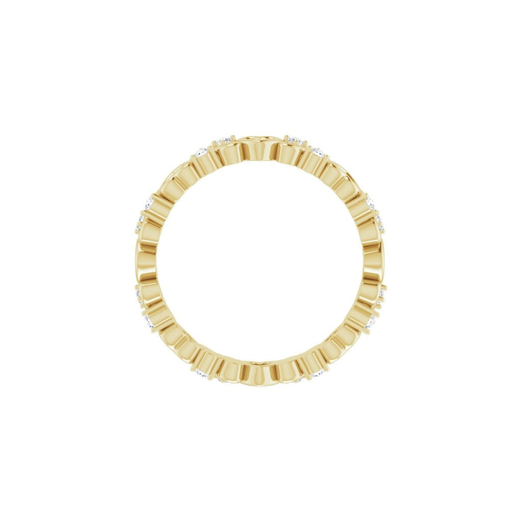 Sculptural Heart Eternity Band
