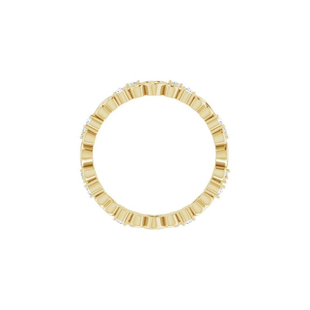 Sculptural Heart Eternity Band