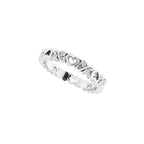 Sculptural Heart Eternity Band