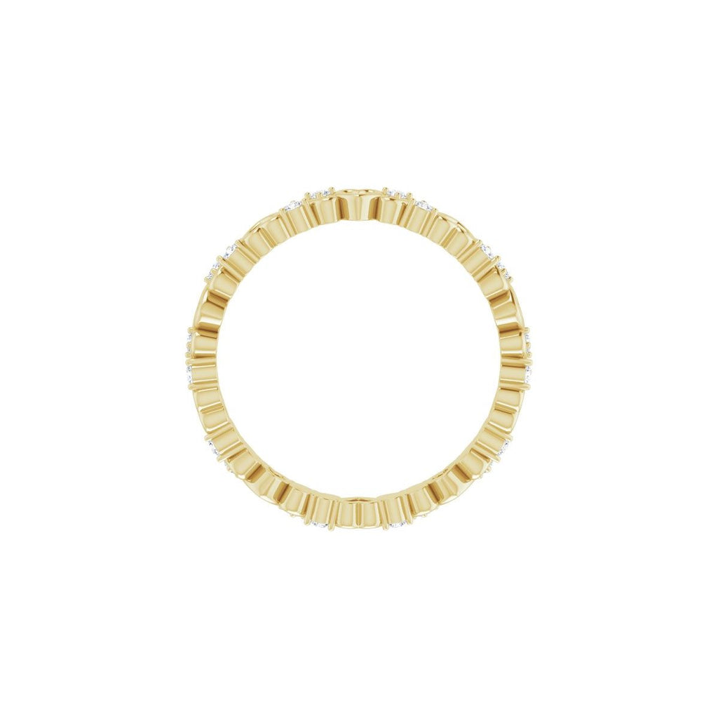 Sculptural Heart Eternity Band