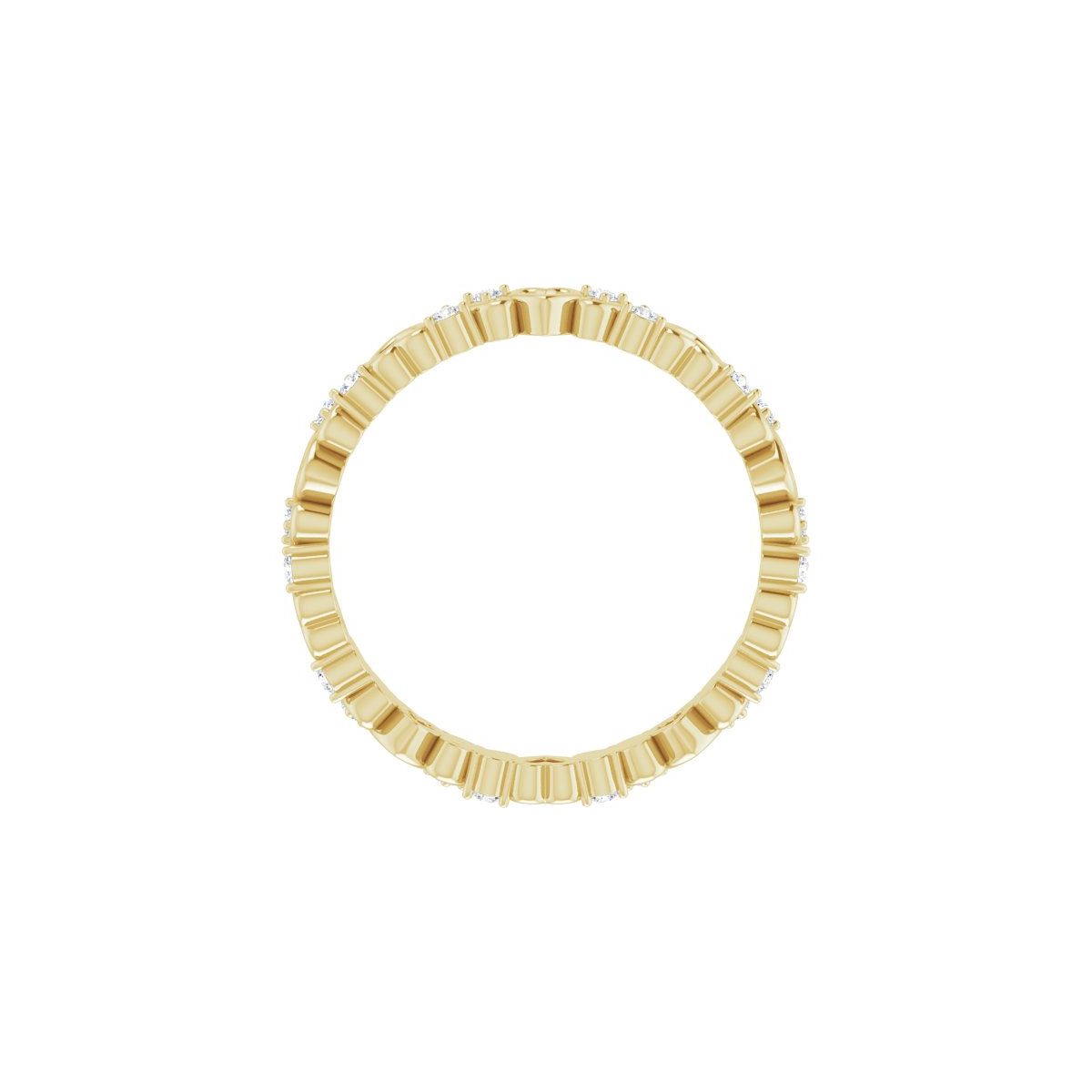 Sculptural Heart Eternity Band