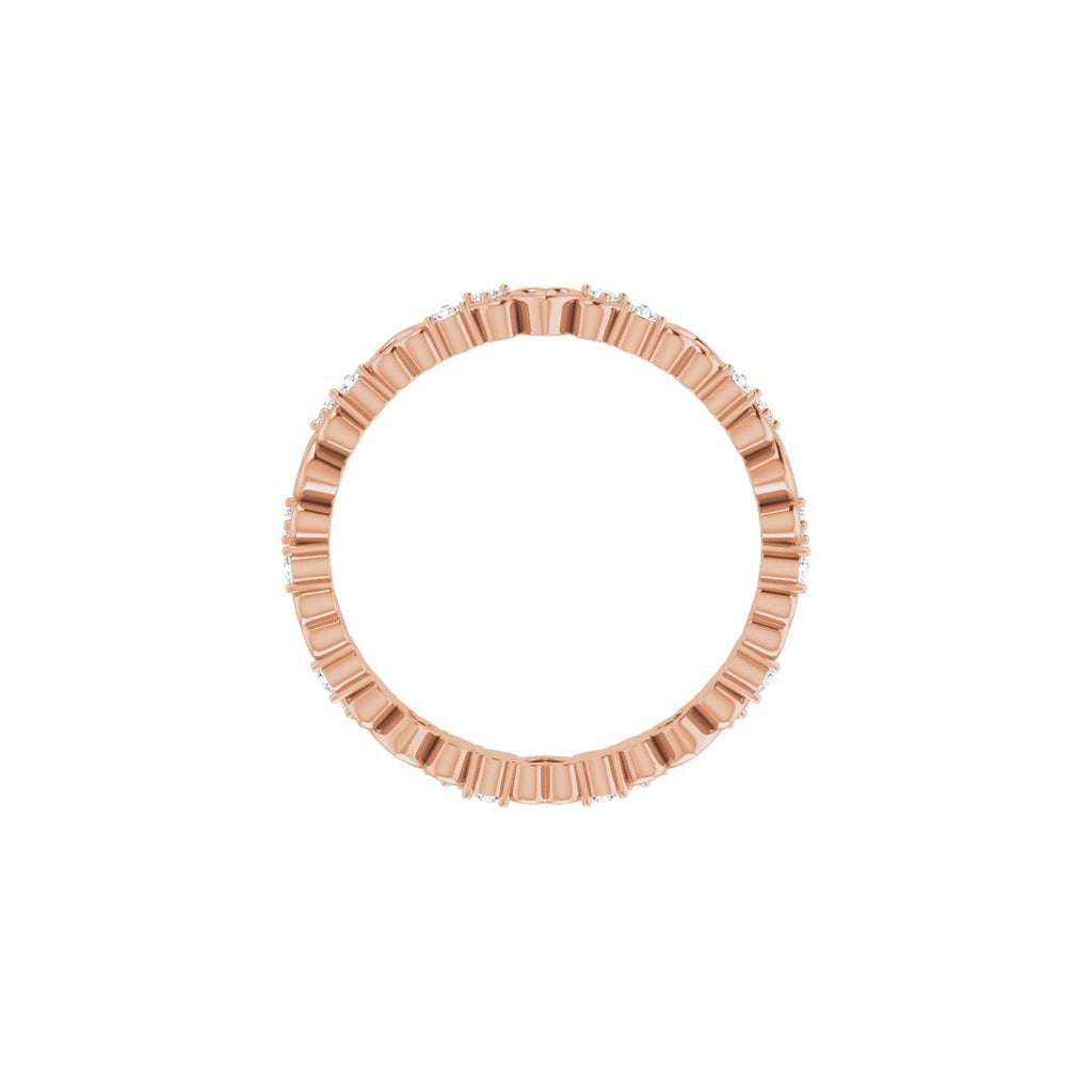 Sculptural Heart Eternity Band