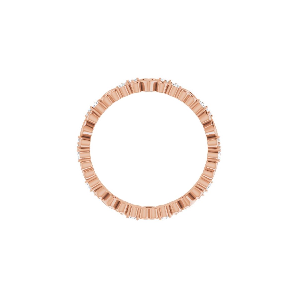 Sculptural Heart Eternity Band