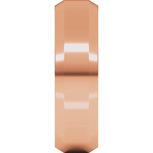 Beveled-Edge Comfort-Fit Flat Band