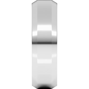 Beveled-Edge Comfort-Fit Flat Band