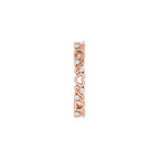 Sculptural Heart Eternity Band