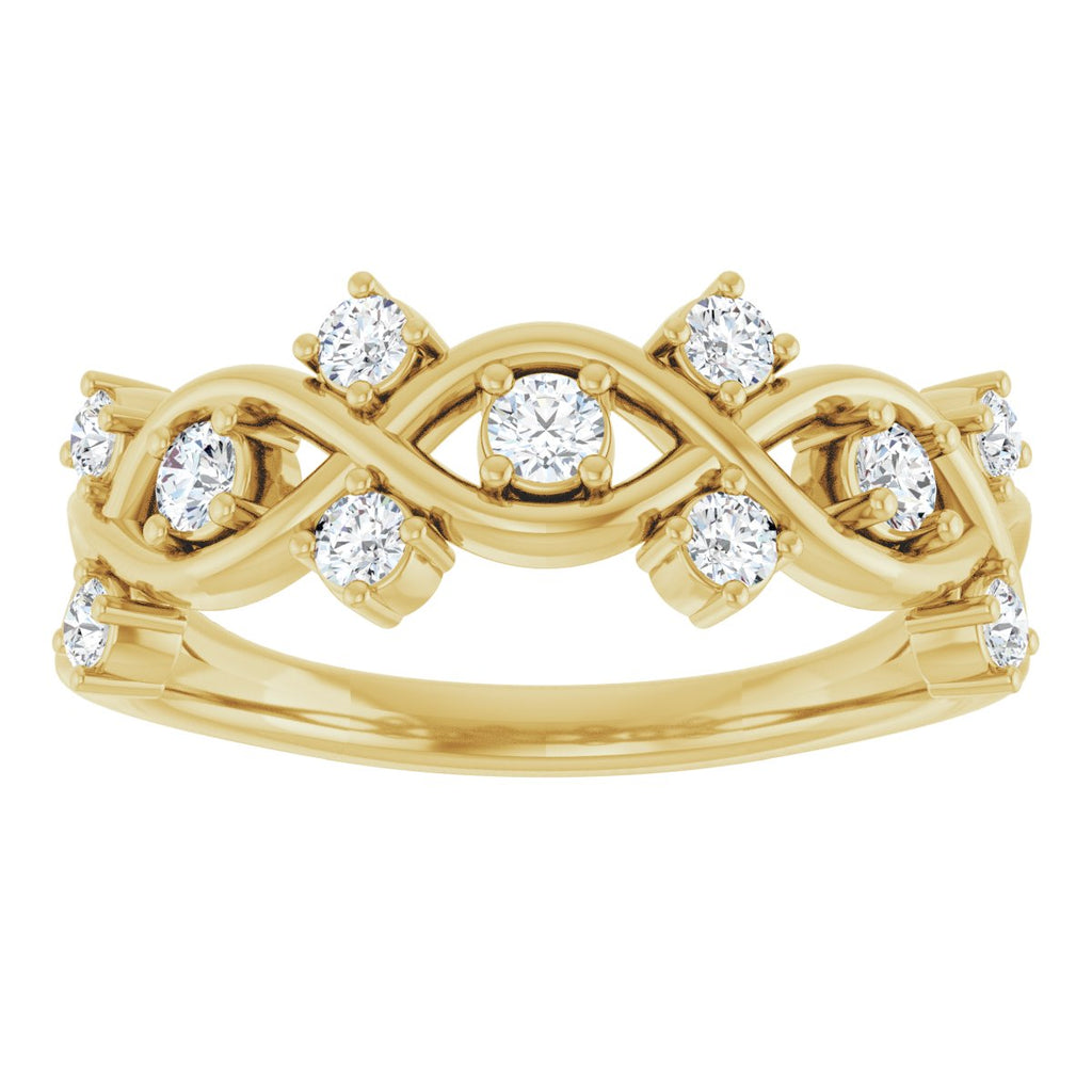 Woven-Design Anniversary Band