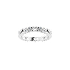 Sculptural Heart Eternity Band
