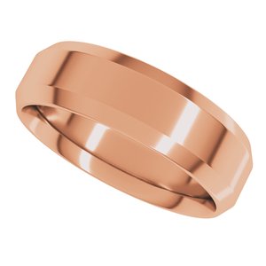 Beveled-Edge Comfort-Fit Flat Band