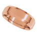 Beveled-Edge Comfort-Fit Flat Band