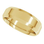 Beveled-Edge Comfort-Fit Flat Band