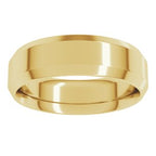 Beveled-Edge Comfort-Fit Flat Band