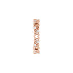 Sculptural Heart Eternity Band