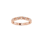 Sculptural Heart Eternity Band