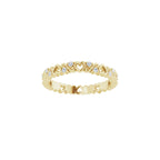 Sculptural Heart Eternity Band