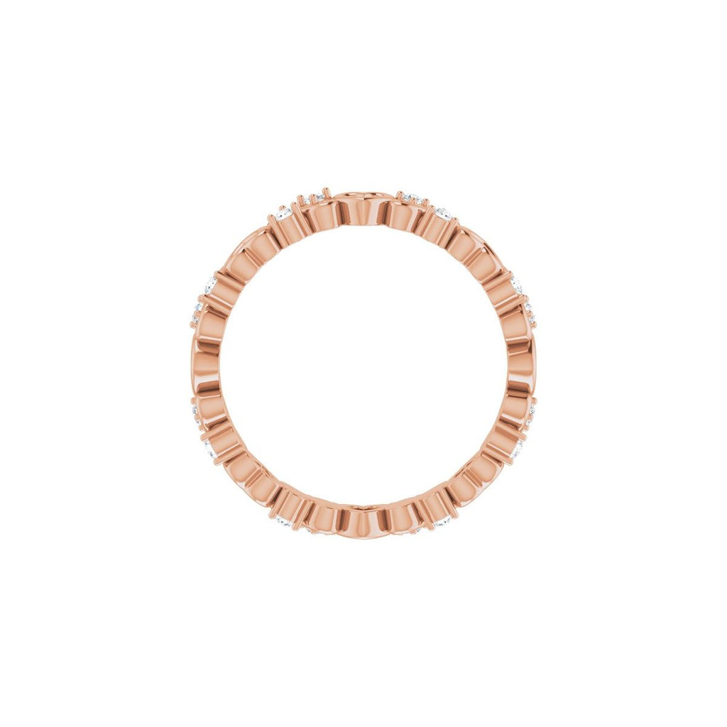 Sculptural Heart Eternity Band