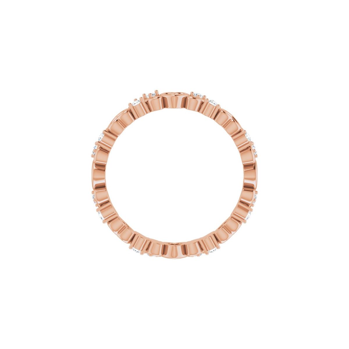 Sculptural Heart Eternity Band