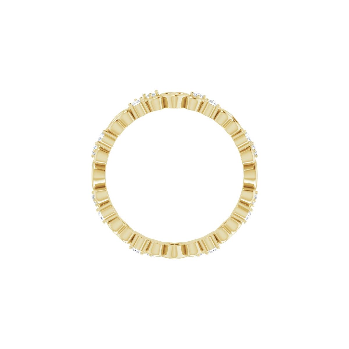 Sculptural Heart Eternity Band
