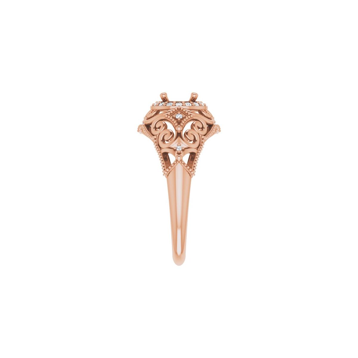 Halo-Style Vintage-Inspired Engagement Ring or Band